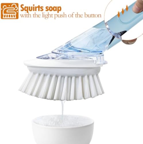 RIMAY Soap Dispensing Dish Brush Dish Scrubber - Image 2