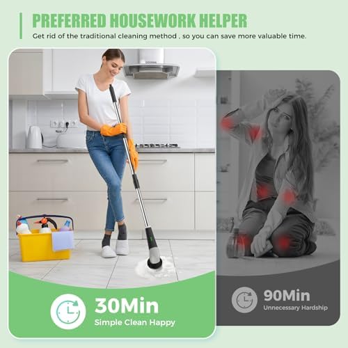 YKYI Electric Spin Scrubber, Cordless Power Cleaning Brush - Image 5
