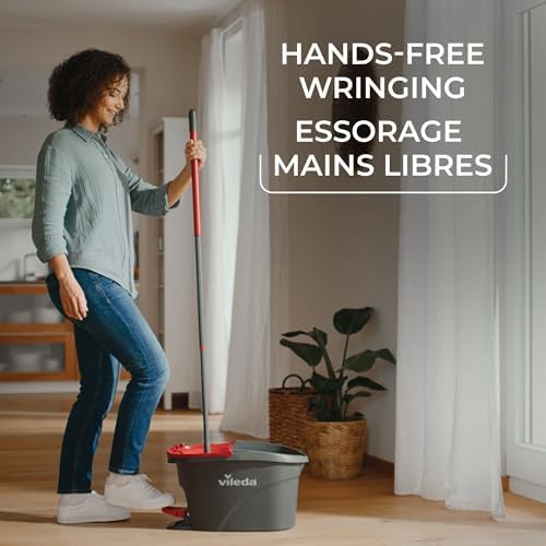 Vileda EasyWring Microfibre Spin Mop & Bucket Floor Cleaning System - Image 3