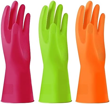 Alimat PluS Rubber Dishwashing Gloves Latex Free, Without Liner by AlimatPlus