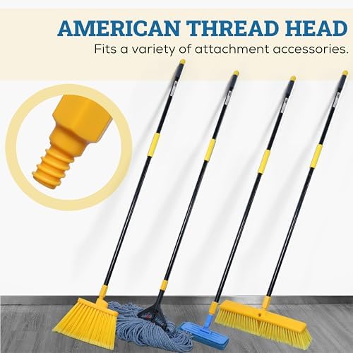 KLEEN HANDLER 61" Metal Extendable Mop/Broom Handle - Image 4