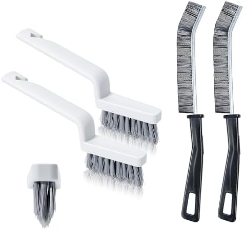 SIMPOR 4Pcs Grout Cleaner Brush Set, V Shape Grout Cleaner Brush by SIMPOR