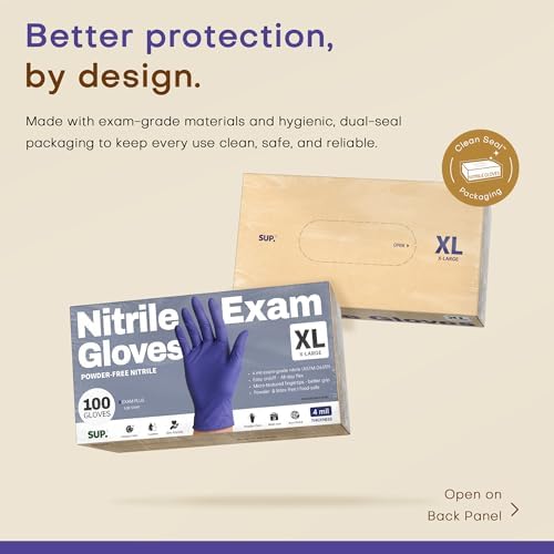 Supmedic SUP Exam Plus® Nitrile Gloves, Powder-Free Disposable Lab Violet - Image 5