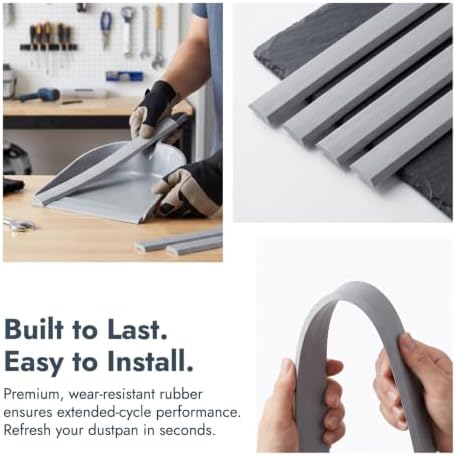 Homoyoyo Dustpan Rubber Edge Strips 28cm Soft Replacement Lip Refills - Image 4