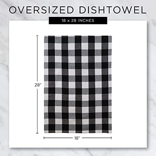 DII Fall Basics Kitchen Dishtowel Collection Printed & Plaid Fall Dish Towel Set - Image 5
