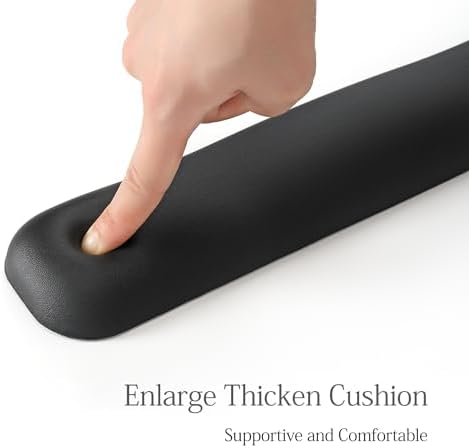 UnivoColors Design-Wave Keyboard Wrist Rest, Artificial Sheepskin+Memory - Image 3