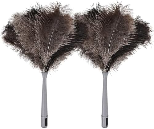 Feather Duster-Genuine Ostrich Feathers, Anti-Static, Reusable Eco-Friendly by FeelFunFeather