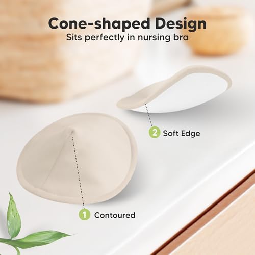 Organic Nursing Pads, 8 Washable Breast Pads, Wash Bag - Image 4