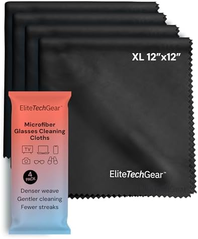 Elite Tech Gear Microfiber Cleaning Cloth, Eye Glasses Cleaner Cloth by EliteTechGear