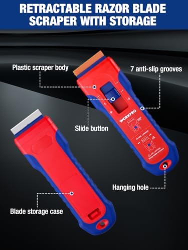 WORKPRO 2-Pack Retractable Razor Scrapers - Image 2