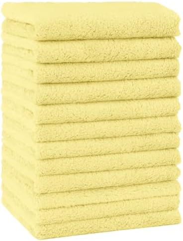 HOMEXCEL Baby Washcloths 12 Pack Microfiber Coral Fleece Soft Wash Cloths by HOMEXCEL