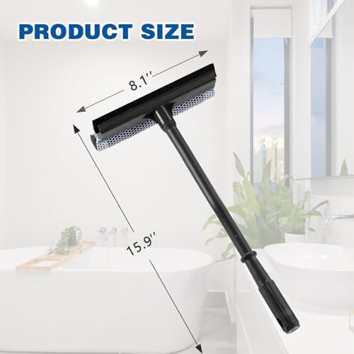 15.9" Window Squeegee for Car, 2 in 1 Window Cleaner - Image 4