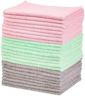 Amazon Basics Microfiber Cleaning Cloths, Ultra-Soft and Highly Absorbent by AmazonBasics