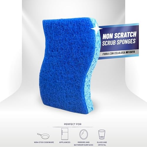 DEXTELLO Scrub Pack – 10 Kitchen Sponges Set – Long-Lasting, Dual-Sided - Image 2