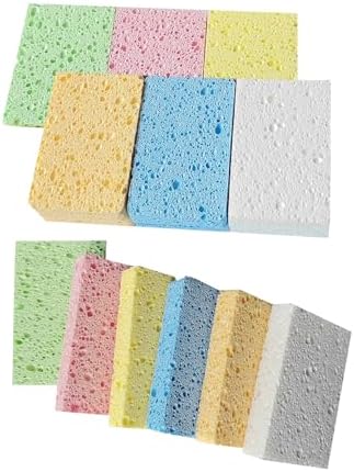 12 Pack Cellulose Kitchen Sponge, Non-Scratch Natural Clean Sponge by Unknown