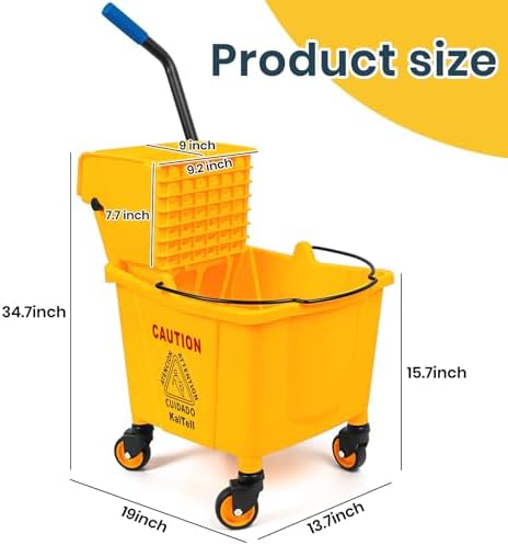 35 Qt Commercial Mop Bucket - Image 3