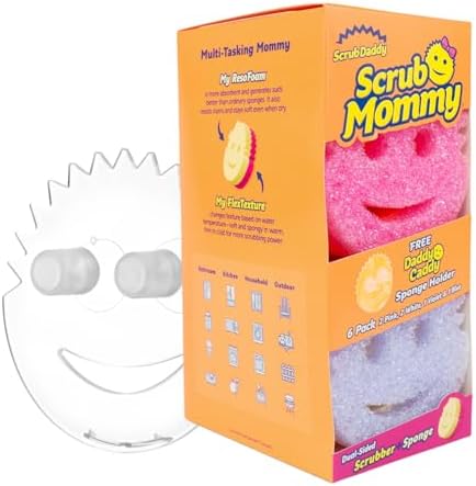 Scrub Mommy Kitchen Sponge + Daddy Caddy Sink Holder by ScrubDaddy