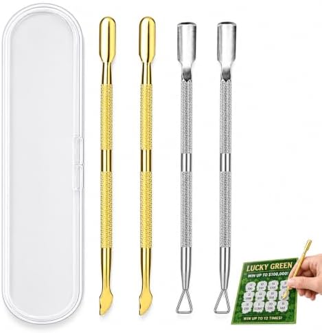 Scratch Off Lottery Tickets Tool, Dual Head Scraper to Prevent Nail Damage by TOMULE