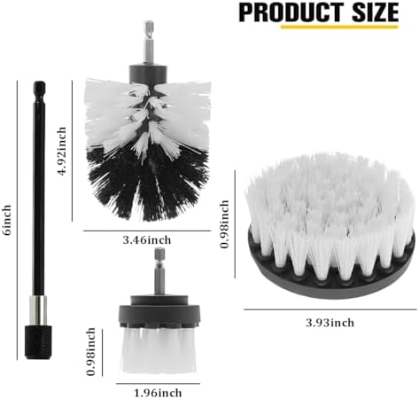 4PCS Car Drill Brush Attachment Set, Vehicle Power Scrub Drill Cleaning Brush - Image 2