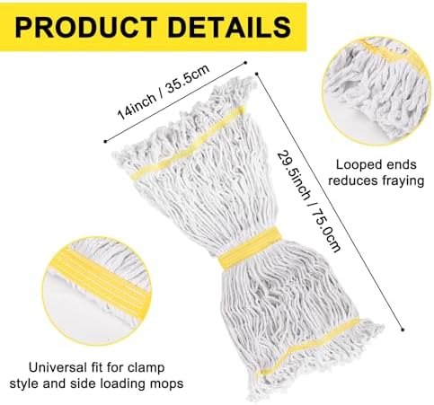 KeFanta 3 Pack Heavy Duty Commercial Mop Head Replacement - Image 5