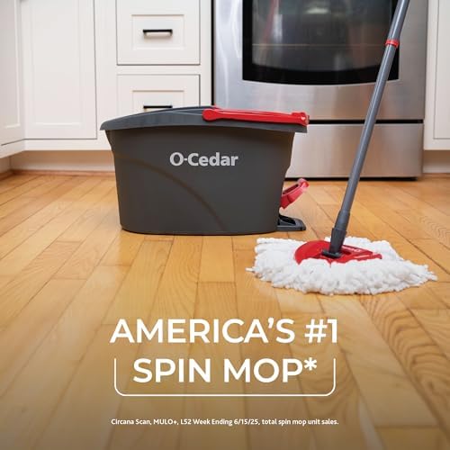 O-Cedar EasyWring Microfiber Spin Mop, Bucket Floor Cleaning System - Image 2