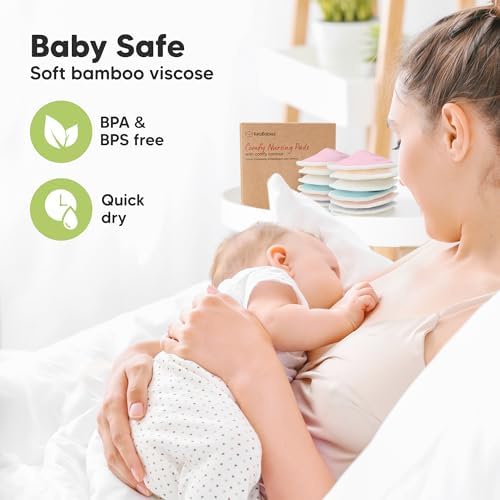 Organic Nursing Pads, 14 Washable Breast Pads, Wash Bag - Image 5
