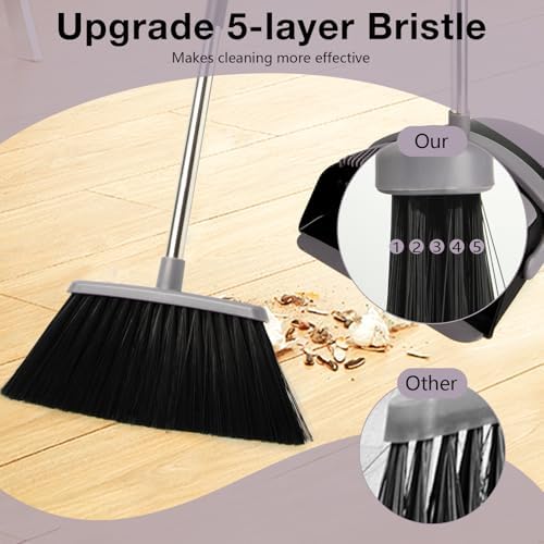 Broom and Dust Pan Combo Set, 51.2" Long Handle - Image 4