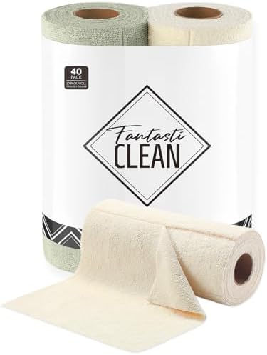Fantasticlean Kitchen Towels Roll, 40 Sheets by Fantasticlean
