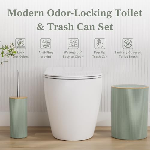 Sage Green Bathroom Accessories Set Complete - Image 5