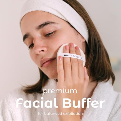 MainBasics Face Scrubber Exfoliator Pads 4-Pack, Exfoliating Sponge - Image 2
