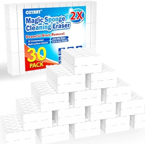 30 Pack 2X Magic Sponges Cleaning Eraser, Density Stronger Melamine Sponge by CXYARY