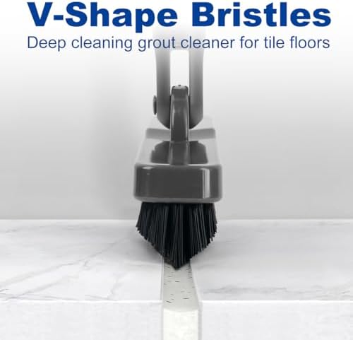 CELOX Grout Brush with Long Handle, Tile Grout Cleaner Brush - Image 2