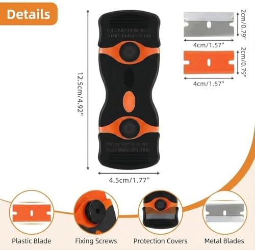 Mister Rui 2Pack Dual-Head Scraper, 50 Blades, Screw-On Safe - Image 4