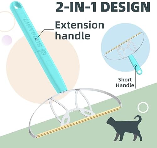 MAX LINTPLUS Pet Hair Remover – 2X Larger Cleaning Head, Adjustable 2-in-1 - Image 2