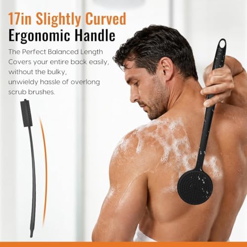 Silicone Back Scrubber for Shower &Silicone Face Scrubber, Soft Body & Facial - Image 4
