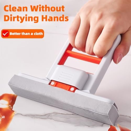 Press Grip Mini Mop with a Mini Foldable Desktop Mop, Zero-Touch Gap Dust - Image 4