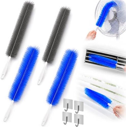 Bendable Microfiber Head, Reusable Dust Remover Fan Cleaning Brush by Unknown
