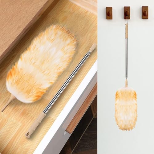 Lambswool Extendable Duster 32-98 Inch, Anti-Static Flexible Head, Stainless - Image 6