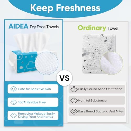 AlDEA Face Towels Disposable-600Ct, Face Towelettes - Image 6