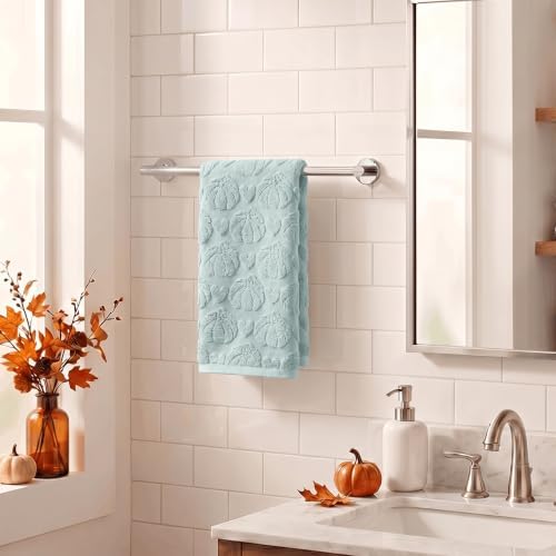 Artoid Mode 1 Pc Blue 3D Heart Pumpkin Jacquard Hand Towel - Image 3