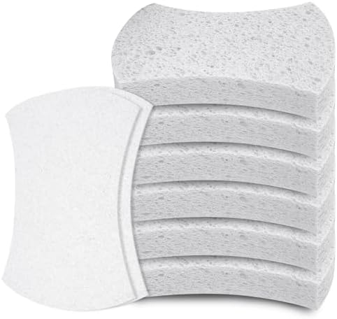 6 Pack Non-Scratch Cellulose Scrub Sponge, Cellulose Sponges, Heavy Duty by Mainlyrunmakeupsuppliers