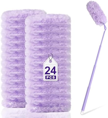 JOYMOOP Scented Telescopic Duster kit, 3FT Extendable Handle + 24 Purple Refills by JOYMOOP