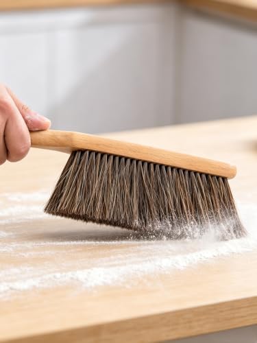 Horse Hair Bench Brush Soft Bristle Wood Handle - Image 2