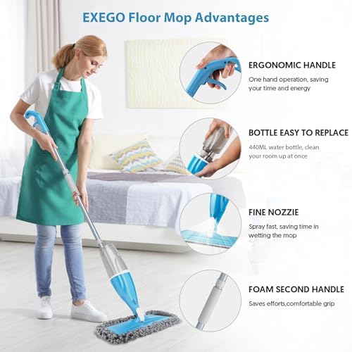 Hardwood Floor Mops for Floors Cleaning: Spray Mop Wet Dry Mops Refillable - Image 2