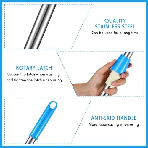 Rtteri Spin Mop Replacement Handle, 360 Rotating Telescopic Pole - Image 4