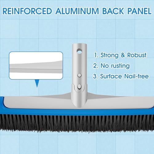 TidyMister Pool Brush 17.5'' Heavy Duty Swimming Pool Brushes - Image 3