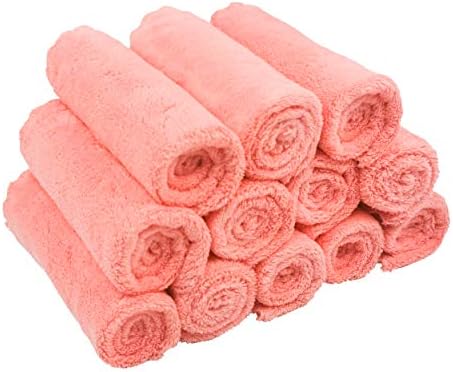 Kyapoo Baby Washcloths 12 Pack 12x12 Inches Microfiber Coral Fleece Extra - Image 4