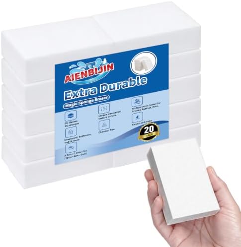 Extra Thick Magic Eraser Sponge, Melamine Cleaning Pads, 20 Pack by Unknown