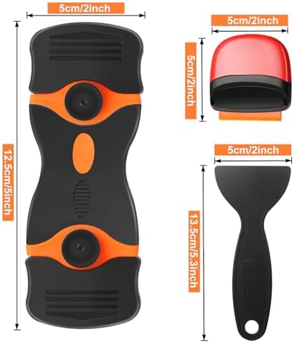 Tallew 9 Pcs Plastic Scraper Set Paint Tool Non Scratch Putty - Image 2