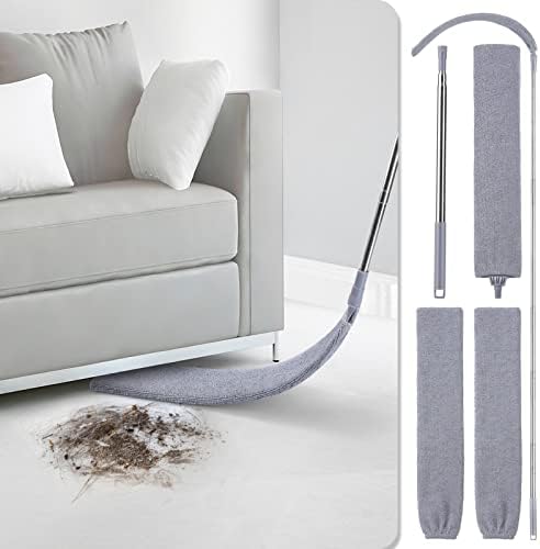 Retractable Gap Dust Cleaner, 3 Microfiber Cloths, 30-100 Inch Handle by Newliton